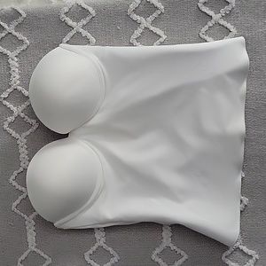 FELINA New Essentials Push Up Bustier Longline Bridal White Bra 34B